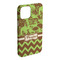 Green & Brown Toile & Chevron iPhone Case - Plastic - iPhone 15 Pro Max (Personalized)