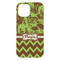 Green & Brown Toile & Chevron iPhone 15 Pro Max Case - Back