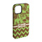 Green & Brown Toile & Chevron iPhone Case - Rubber Lined - iPhone 15 Pro (Personalized)