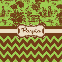 Green & Brown Toile & Chevron