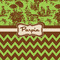 Green & Brown Toile & Chevron