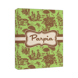 Green & Brown Toile Canvas Print (Personalized)