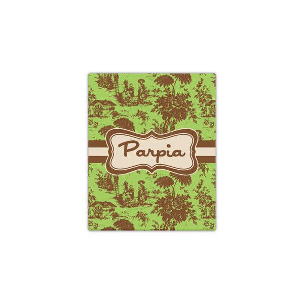 Green & Brown Toile 11x14 - Canvas Print - Front View