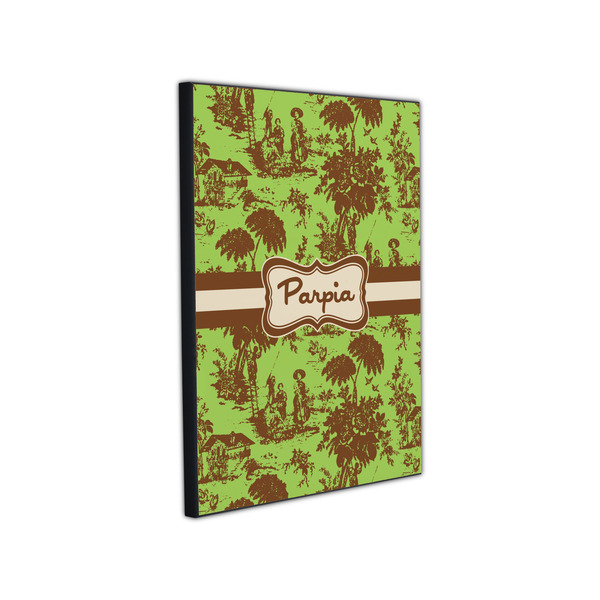 Green & Brown Toile 11x14 Wood Print - Angle View