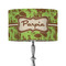 Green & Brown Toile 12" Drum Lampshade - ON STAND (Fabric)