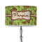 Green & Brown Toile 12" Drum Lampshade - ON STAND (Poly Film)