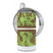 Green & Brown Toile 12 oz Stainless Steel Sippy Cups - FULL (back angle)
