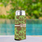 Green & Brown Toile Can Cooler - Tall 12oz - In Context