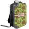Green & Brown Toile 13" Hard Shell Backpacks - ANGLE VIEW