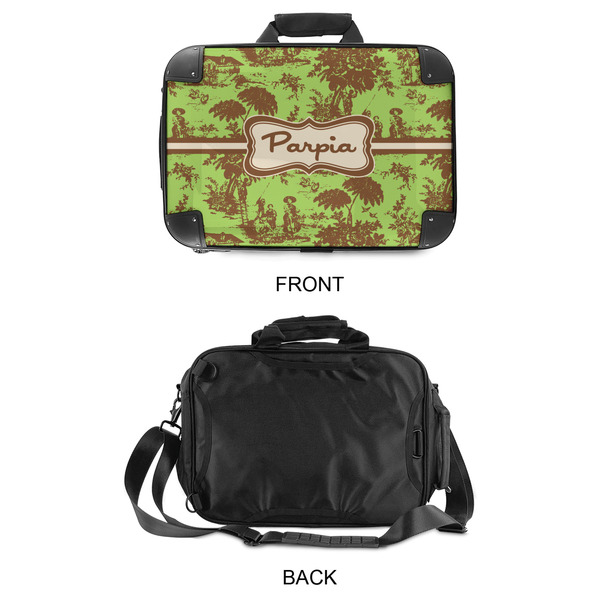 Green & Brown Toile 15" Hard Shell Briefcase - APPROVAL