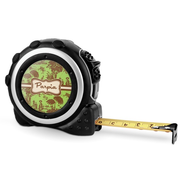 Custom Green & Brown Toile Tape Measure - 16 Ft (Personalized)