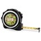 Green & Brown Toile 16 Foot Black & Silver Tape Measures - Front