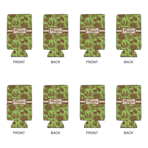 Green & Brown Toile 16oz Can Sleeve - Set of 4 - APPROVAL