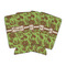 Green & Brown Toile 16oz Can Sleeve - Set of 4 - MAIN