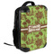 Green & Brown Toile 18" Hard Shell Backpacks - ANGLED VIEW