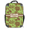 Green & Brown Toile 18" Hard Shell Backpacks - FRONT