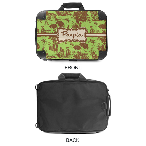 Green & Brown Toile 18" Laptop Briefcase - APPROVAL