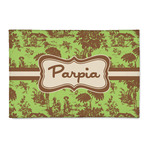 Green & Brown Toile 2' x 3' Indoor Area Rug (Personalized)