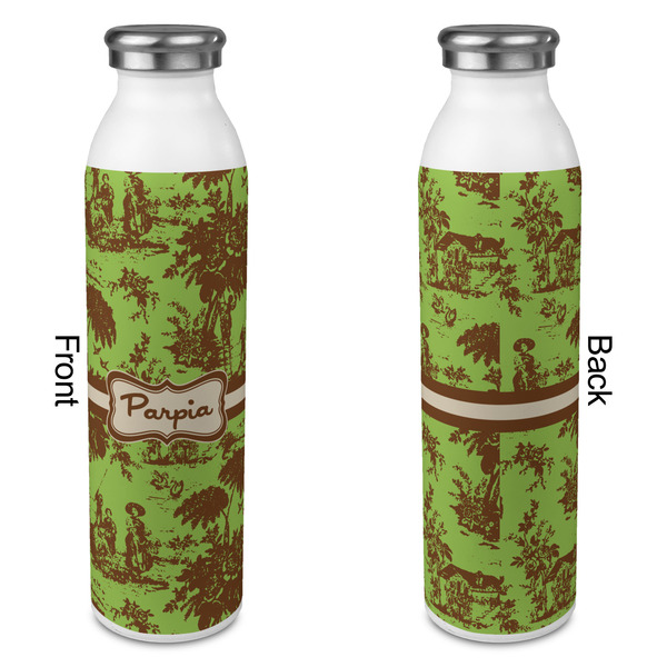Green & Brown Toile 20oz Water Bottles - Full Print - Approval