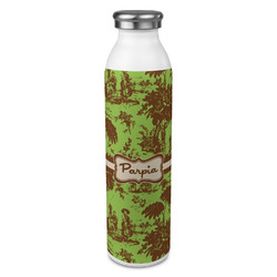 Green & Brown Toile 20oz Stainless Steel Water Bottle - Full Print (Personalized)