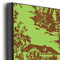 Green & Brown Toile 20x24 Wood Print - Closeup