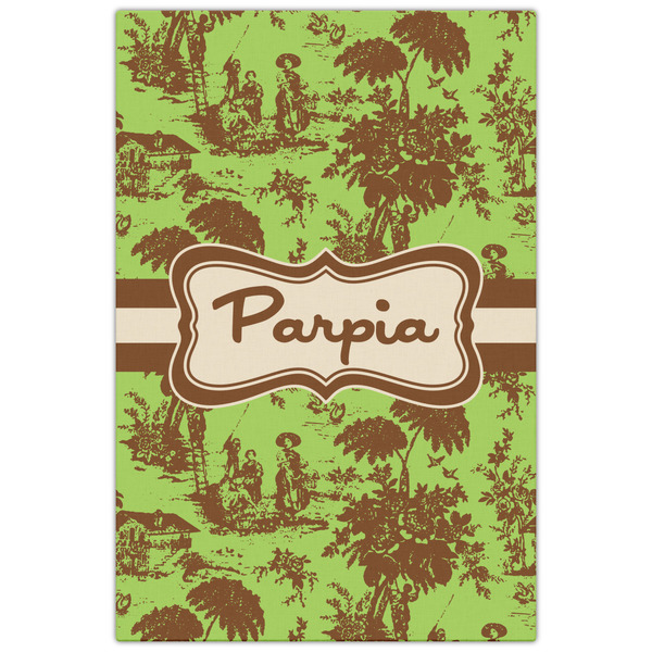 Green & Brown Toile 20x30 - Canvas Print - Front View