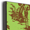 Green & Brown Toile 20x30 Wood Print - Closeup