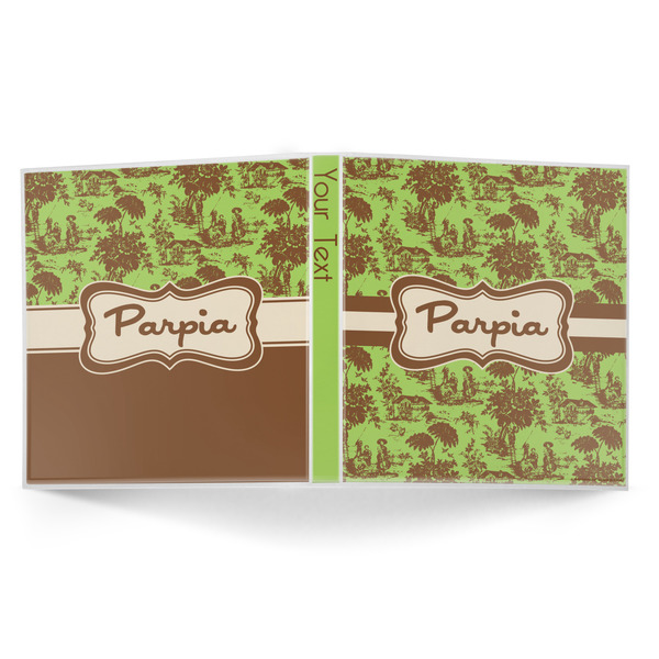 Green & Brown Toile 3-Ring Binder Approval- 1in