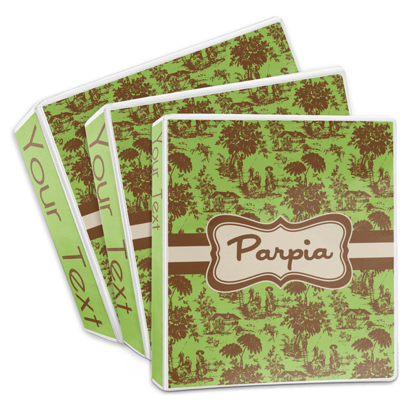 Green & Brown Toile 3-Ring Binder Group