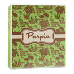 Green & Brown Toile 3-Ring Binder - 1 inch (Personalized)
