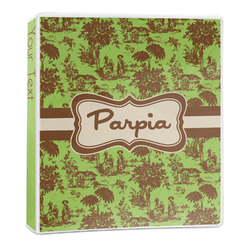 Green & Brown Toile 3-Ring Binder (Personalized)