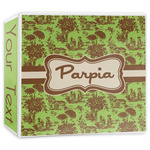 Green & Brown Toile 3-Ring Binder - 3 inch (Personalized)