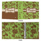 Green & Brown Toile 3 Ring Binders - Full Wrap - 2" - APPROVAL