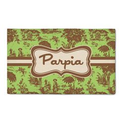 Green & Brown Toile 3' x 5' Patio Rug (Personalized)