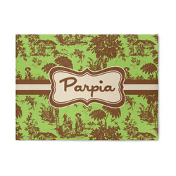 Green & Brown Toile 5' x 7' Patio Rug (Personalized)