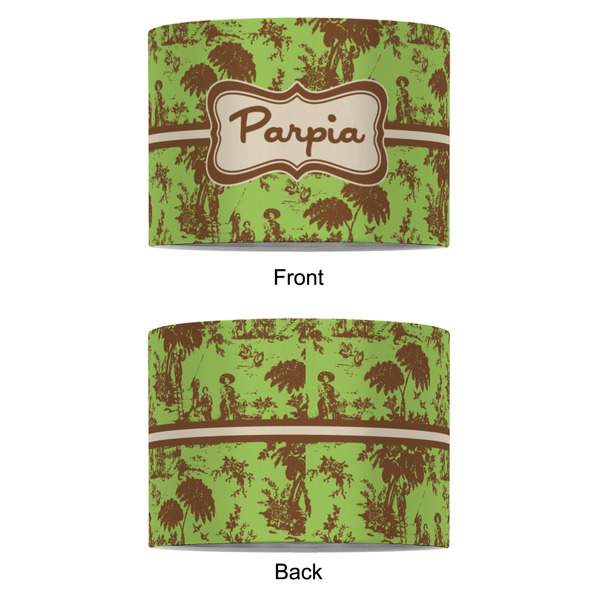 Green & Brown Toile 8" Drum Lampshade - APPROVAL (Fabric)