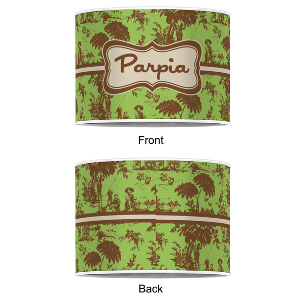 Green & Brown Toile 8" Drum Lampshade - APPROVAL (Poly Film)