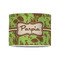 Green & Brown Toile 8" Drum Lampshade - FRONT (Poly Film)