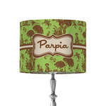Green & Brown Toile 8" Drum Lamp Shade - Fabric (Personalized)