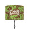 Green & Brown Toile 8" Drum Lampshade - ON STAND (Fabric)