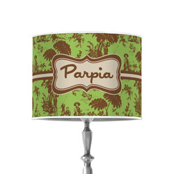 Green & Brown Toile 8" Drum Lamp Shade - Poly-film (Personalized)