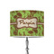 Green & Brown Toile 8" Drum Lampshade - ON STAND (Poly Film)
