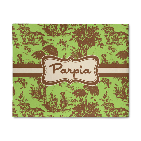 Custom Green & Brown Toile 8' x 10' Indoor Area Rug (Personalized)