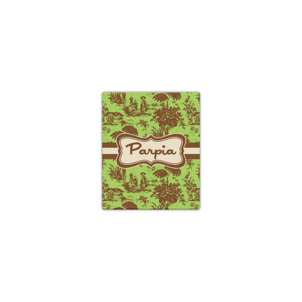 Custom Green & Brown Toile Canvas Print - 8x10 (Personalized)