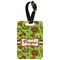 Green & Brown Toile Aluminum Luggage Tag (Personalized)