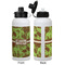 Green & Brown Toile Aluminum Water Bottle - White APPROVAL