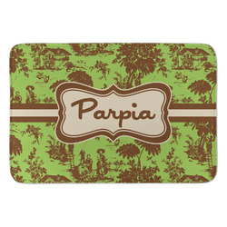 Green & Brown Toile Anti-Fatigue Kitchen Mat (Personalized)