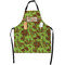 Green & Brown Toile Apron With Pockets w/ Name or Text