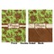Green & Brown Toile Baby Blanket (Double Sided - Printed Front and Back)