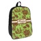 Green & Brown Toile Kids Backpack (Personalized)